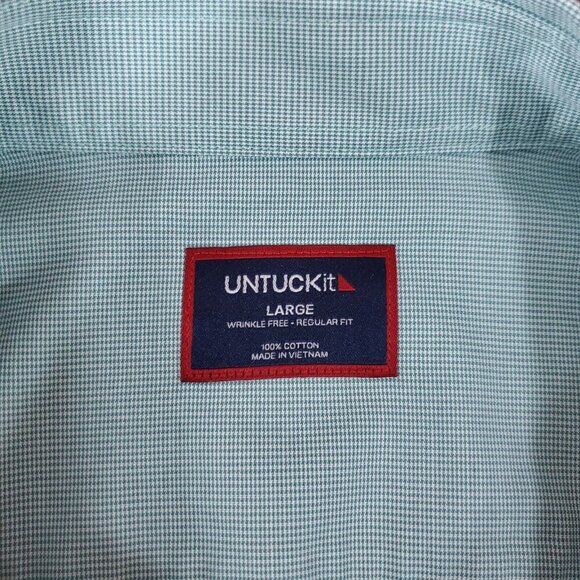 UNTUCKit Cadetto Mens Size Large Wrinkle Free Regular Fit LS Button Down Shirt - Picture 10 of 15